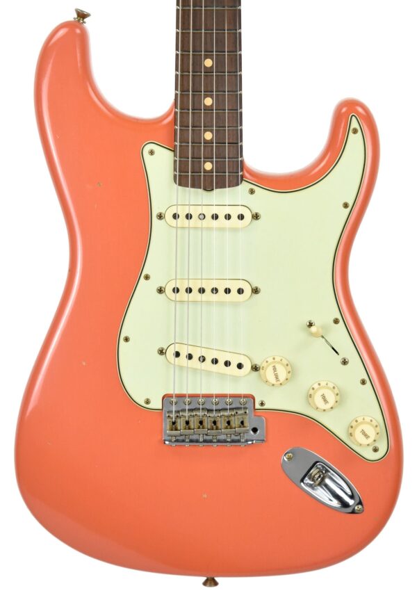 Fender Custom Shop 63 Stratocaster Journeyman Relic Fiesta Red/Salmon Pink R98152