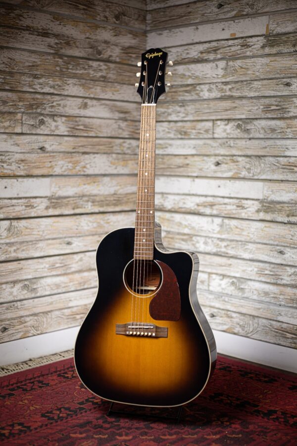 Epiphone Masterbilt J-45 EC Acoustic-Electric Guitar - Aged Vintage Sunburst Gloss