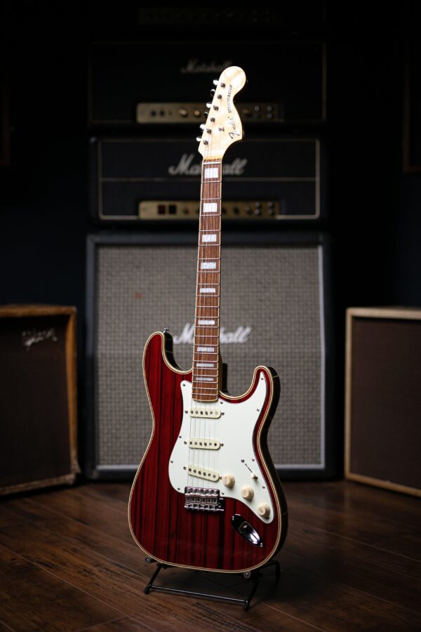 2004 Fender ’68 RI MIJ Zebrawood Stratocaster Electric Guitar - Translucent Red