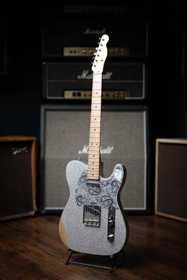 Fender Brad Paisley Road Worn Telecaster Electric Guitar - Silver Sparkle