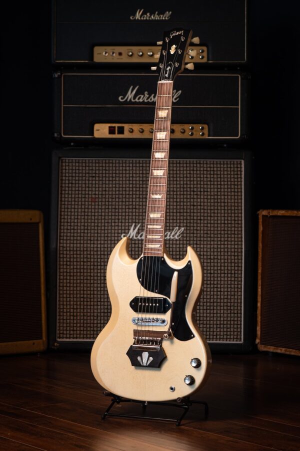Gibson Custom Shop Brian Ray '62 SG Junior Electric Guitar - White Fox Gloss
