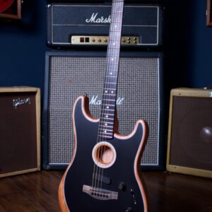 Fender American Acoustasonic Stratocaster Acoustic Electric Guitar - Black